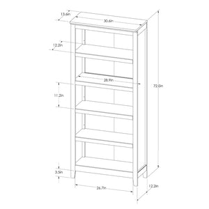 72" Carson 5 Shelf Bookcase - Threshold™ SB2160