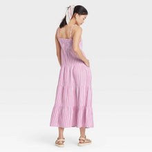 Load image into Gallery viewer, Women's Sleeveless Button-Front Tiered Dress
