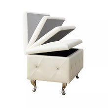 Load image into Gallery viewer, Crystal Tufted Storage Bench
