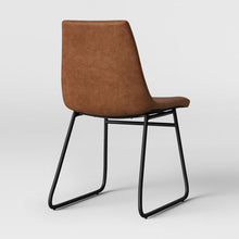 Load image into Gallery viewer, 32.7 Inches (H) x 18 Inches (W) x 23.5 Inches (D) Bowden Faux Leather and Metal Dining Chairs (Set of 2)
