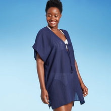 Load image into Gallery viewer, Women&#39;s Tie Front Cover up Tunic Dress
