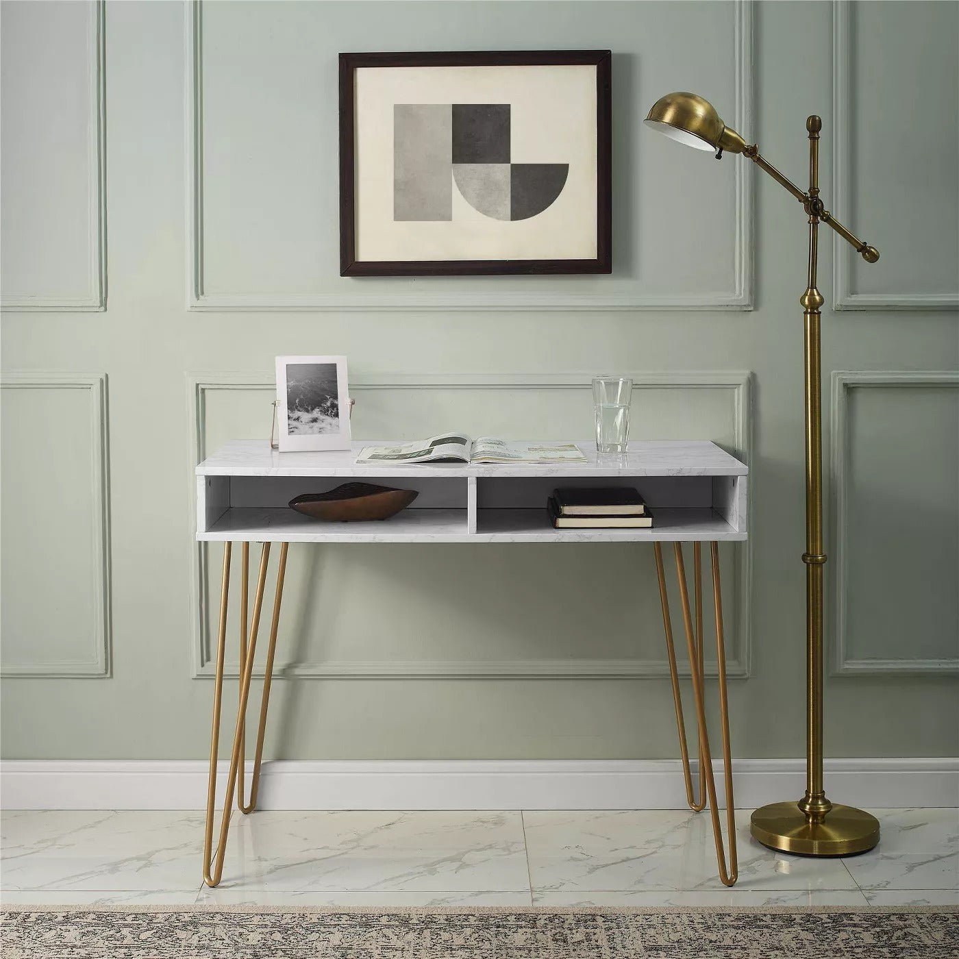 Athena Computer Desk with Storage - Novogratz 7738RR