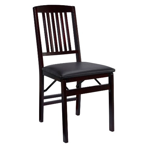 Set of Two Mission Back Folding Chairs in Espresso #9635