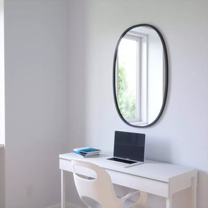 24"x 36" Hub Wall Mirror Oval Black - Umbra 1071AH