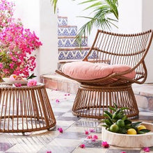 Load image into Gallery viewer, Borealis 2pc Patio Papasan Chair &amp; Ottoman Set 7331
