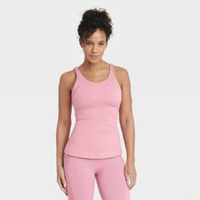 Load image into Gallery viewer, Women's Scoop Back Tank Top with Shelf Bra
