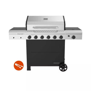 6-Burner Gas Grill, Stainless Steel