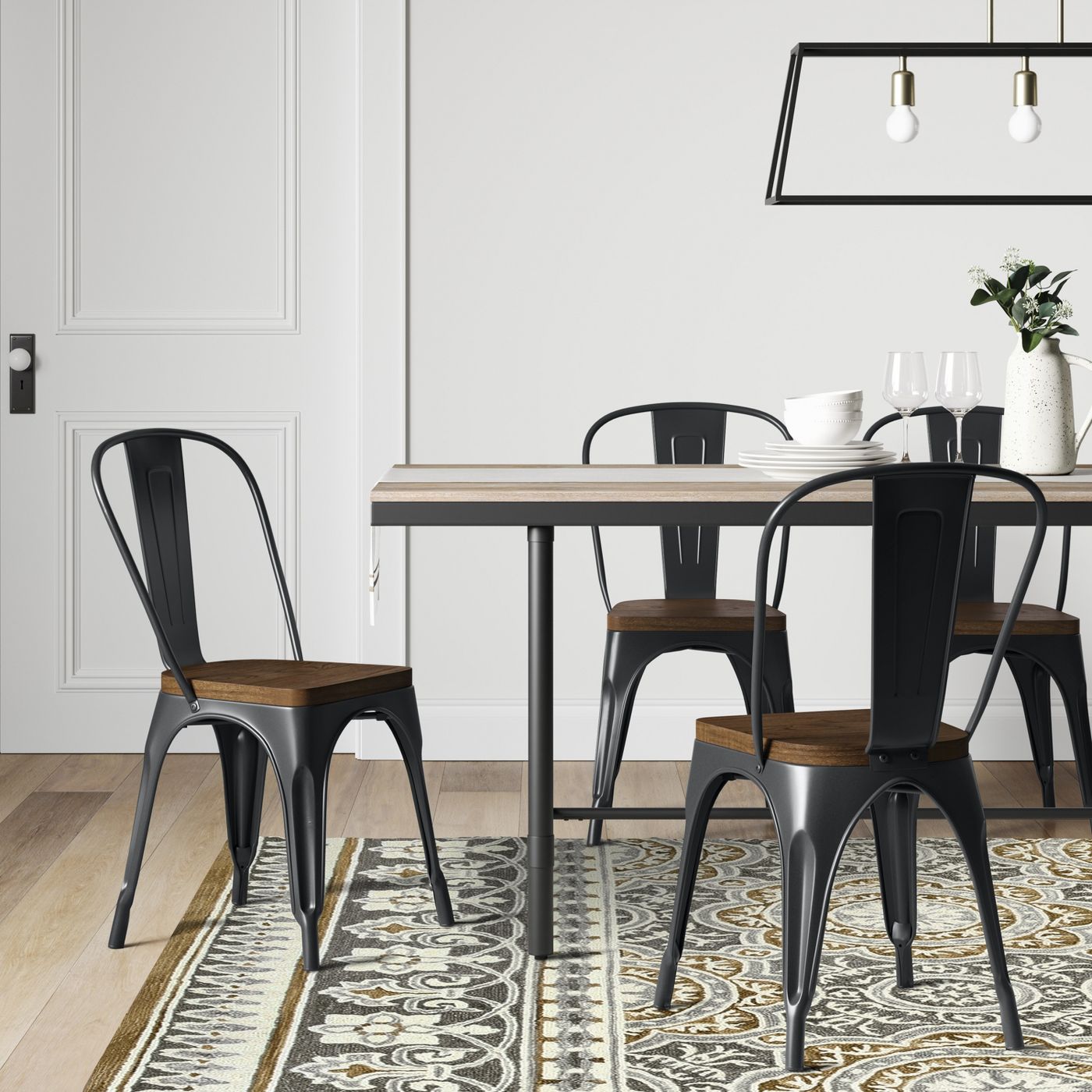 Carlisle Barstool with Wood Seat (Set of 2) 7343