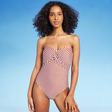 Load image into Gallery viewer, Women&#39;s Twist Bandeau Medium Coverage One Piece Swimsuit
