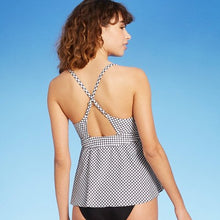 Load image into Gallery viewer, Women&#39;s Flowy Gingham Tankini Top
