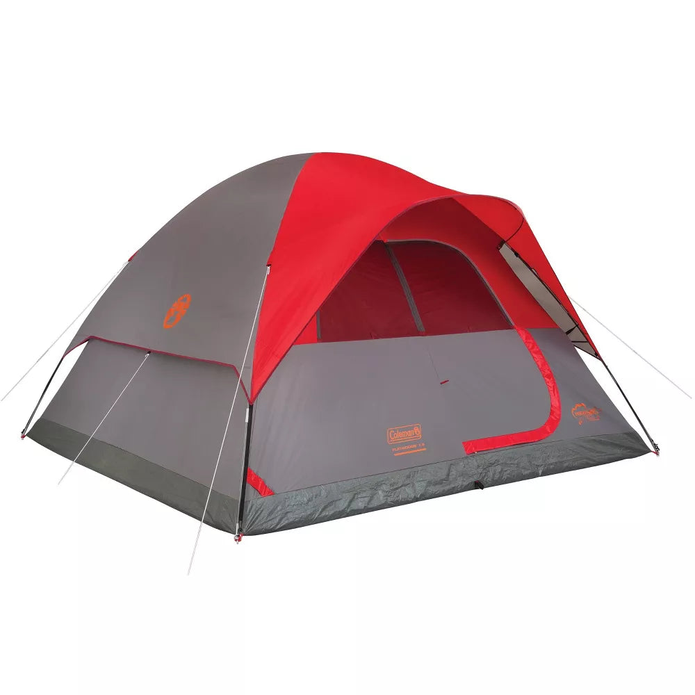 Flatwoods II 6-Person Dome Tent - Gray/Red