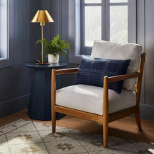 Load image into Gallery viewer, Ladder Back Wood Arm Accent Chair Cream - Threshold designed with Studio McGee 1673CDR
