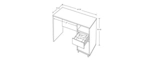 Storage Desk Espresso  7361