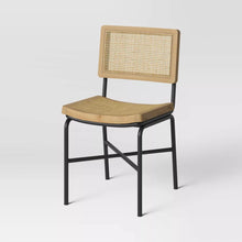 Load image into Gallery viewer, Errol Cane and Wood Dining Chair with Metal Legs Natural
