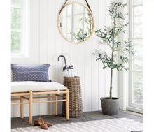Load image into Gallery viewer, Emery Wood and Upholstered Bench with Straps Natural - Threshold™ designed with Studio McGee MRM825
