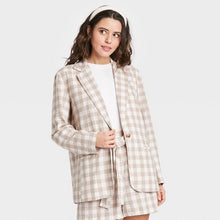 Load image into Gallery viewer, Women&#39;s Gingham Check Blazer
