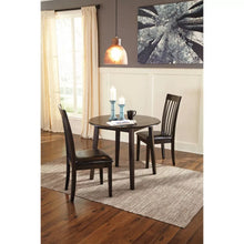 Load image into Gallery viewer, Hammis Round Drop Leaf Dining Table Wood/Dark Brown
