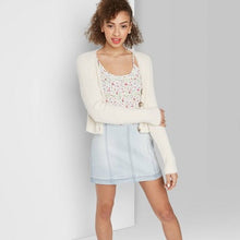Load image into Gallery viewer, Women&#39;s Seamed Denim Mini Skirt
