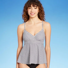 Load image into Gallery viewer, Women&#39;s Flowy Gingham Tankini Top
