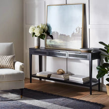 Load image into Gallery viewer, East Bluff Woven Drawer Console Table Black
