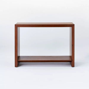 Fullerton Wood Console Table with Shelf Brown