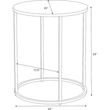 Load image into Gallery viewer, Glasgow Round Metal End Table Black #CR1041
