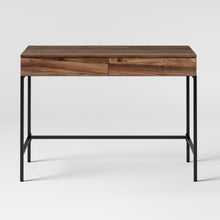 Load image into Gallery viewer, Loring Wood Writing Desk with Drawers *AS is* #CR1049
