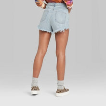 Load image into Gallery viewer, Women&#39;s High-Rise Frayed Hem Jean Shorts
