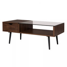 Load image into Gallery viewer, Mid-Century Modern Wood and Glass Coffee Table - Saracina Home MRM1041
