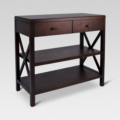 Console Table With 2 Shelves and Drawers #9169