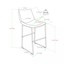 Load image into Gallery viewer, Set of 2 Urban Faux Leather Barstools - Saracina Home MRM824

