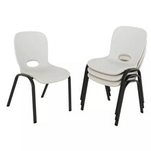 Load image into Gallery viewer, 4pk Children's Commercial Stacking Chair Almond Brown - Lifetime (Set of 4) 3997RR
