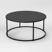 Load image into Gallery viewer, Glasgow Round Metal Coffee Table Black 7106
