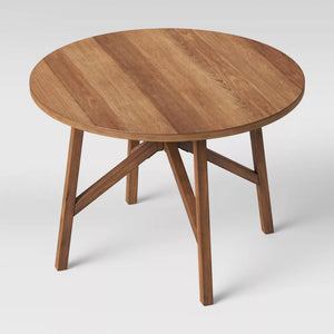 42" Clarksburg Cross Leg Wood Dining Table Round Brown