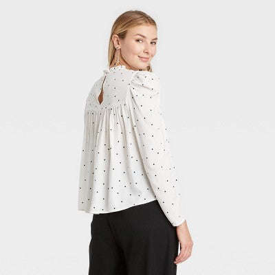 Women's Long Sleeve Pintuck Top