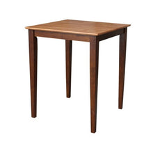 Load image into Gallery viewer, Solid Wood Top Table with Shaker Legs Cinnamon/Brown - International Concepts 10002
