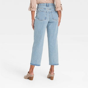 Women's High-Rise Vintage Straight Cropped Jeans