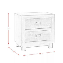 Load image into Gallery viewer, 2 Drawer Harrison Nightstand Walnut - Picket House Furnishings 585AH
