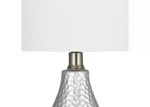 18" Ceramic  Table Lamp Gray (Includes LED Light Bulb) - Cresswell Lighting 1552AH