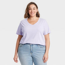 Load image into Gallery viewer, Women&#39;s Plus Size V-Neck Essential T-Shirt
