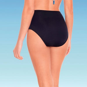 Women's Slimming Control Smocked High Waist Bikini Bottom