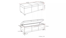 Load image into Gallery viewer, 48&quot; Franklin Storage Ottoman Bench - WyndenHall MRM839
