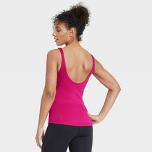 Load image into Gallery viewer, Women's Scoop Back Tank Top with Shelf Bra

