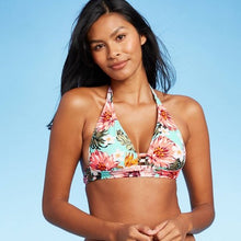 Load image into Gallery viewer, Women&#39;s Floral Triangle Bikini Top
