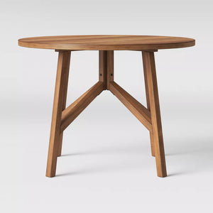 42" Clarksburg Cross Leg Wood Dining Table Round Brown