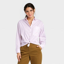 Load image into Gallery viewer, Women's Long Sleeve Button-Down Boyfriend Shirt
