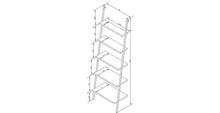 Load image into Gallery viewer, Loring 72&quot; 5 Shelf Leaning Bookcase 2011
