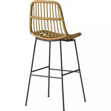 Load image into Gallery viewer, Linnet Rattan with Metal Legs Barstool Light Brown - Opalhouse™ 4014RR
