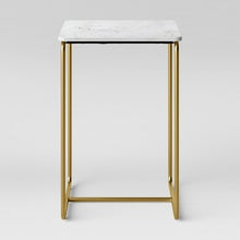 Load image into Gallery viewer, Mogenson Square Marble Accent Table White - Project 62™ 4015RR
