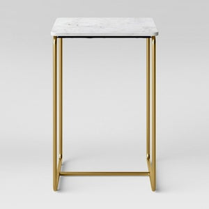 Mogenson Square Marble Accent Table White - Project 62™ 4015RR